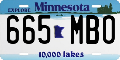 MN license plate 665MBO