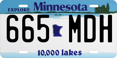 MN license plate 665MDH