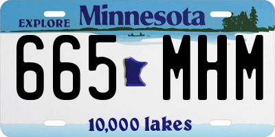 MN license plate 665MHM