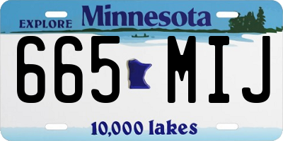 MN license plate 665MIJ