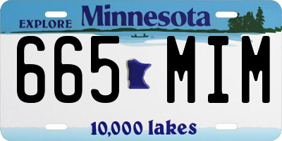 MN license plate 665MIM