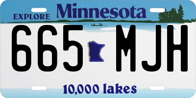 MN license plate 665MJH