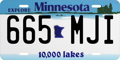 MN license plate 665MJI