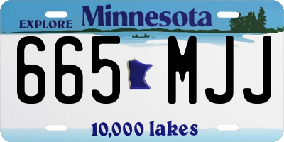MN license plate 665MJJ