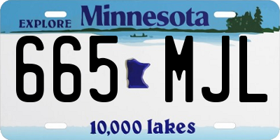 MN license plate 665MJL