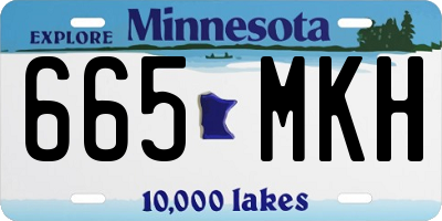 MN license plate 665MKH