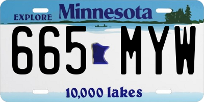 MN license plate 665MYW