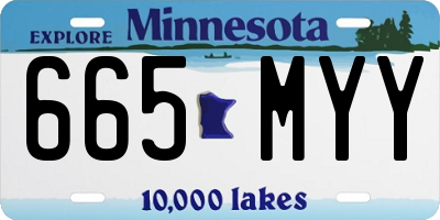 MN license plate 665MYY