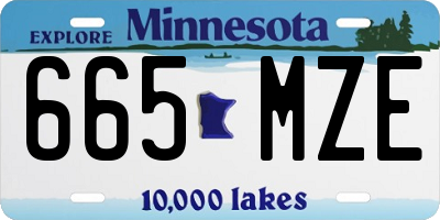 MN license plate 665MZE
