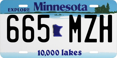 MN license plate 665MZH