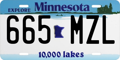 MN license plate 665MZL