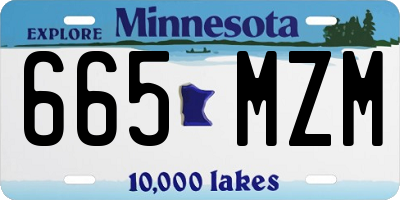 MN license plate 665MZM