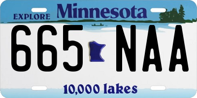 MN license plate 665NAA
