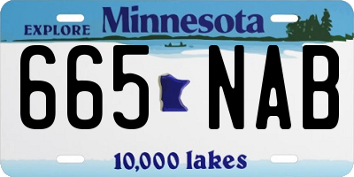 MN license plate 665NAB