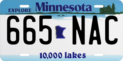 MN license plate 665NAC
