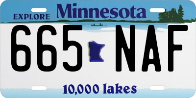 MN license plate 665NAF