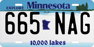 MN license plate 665NAG