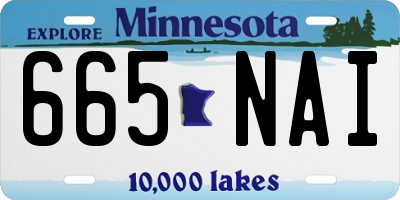 MN license plate 665NAI