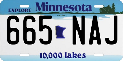 MN license plate 665NAJ