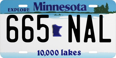 MN license plate 665NAL
