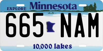 MN license plate 665NAM