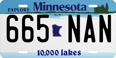 MN license plate 665NAN