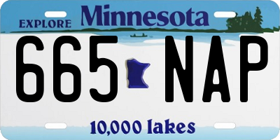 MN license plate 665NAP
