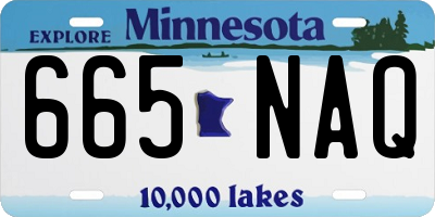 MN license plate 665NAQ