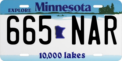 MN license plate 665NAR