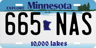 MN license plate 665NAS