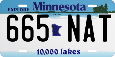 MN license plate 665NAT
