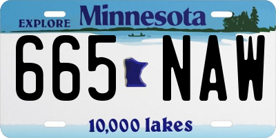 MN license plate 665NAW