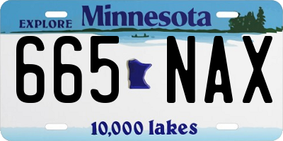MN license plate 665NAX