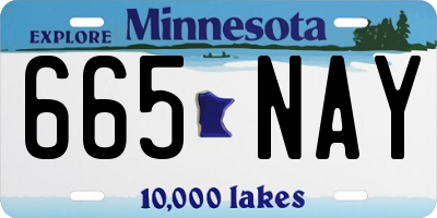 MN license plate 665NAY