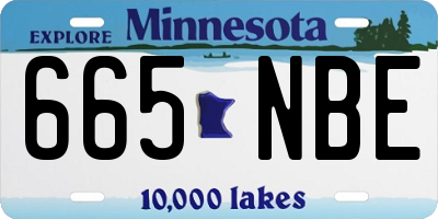 MN license plate 665NBE