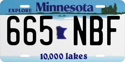 MN license plate 665NBF