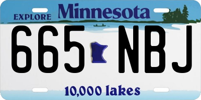 MN license plate 665NBJ