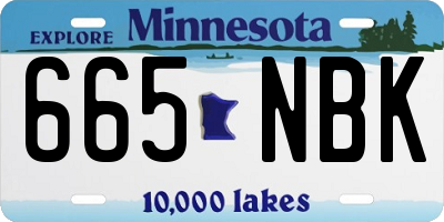 MN license plate 665NBK