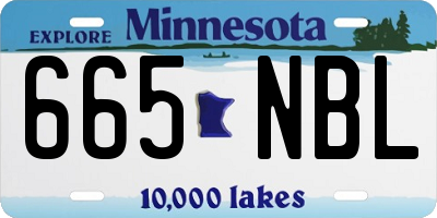 MN license plate 665NBL