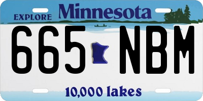 MN license plate 665NBM
