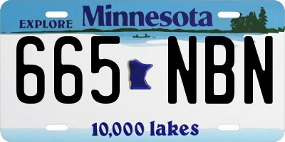 MN license plate 665NBN