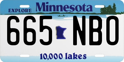 MN license plate 665NBO