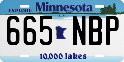 MN license plate 665NBP