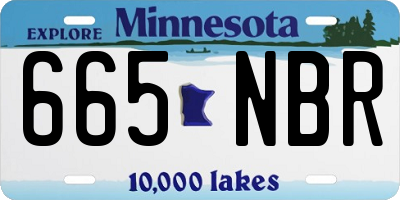 MN license plate 665NBR