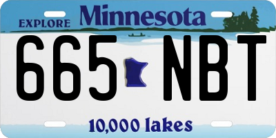 MN license plate 665NBT
