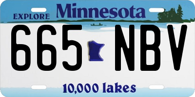 MN license plate 665NBV
