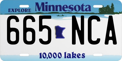 MN license plate 665NCA