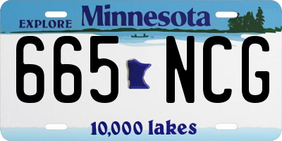 MN license plate 665NCG