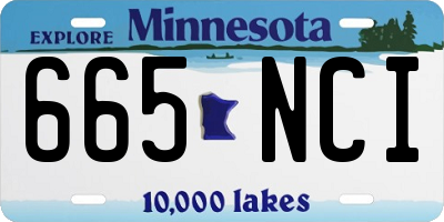 MN license plate 665NCI