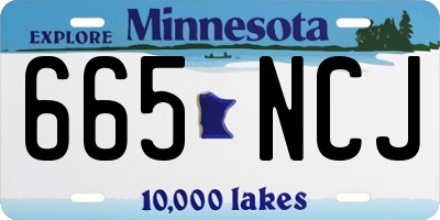 MN license plate 665NCJ